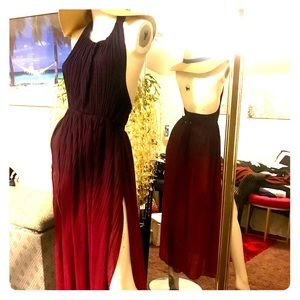 Ombré see through maxi